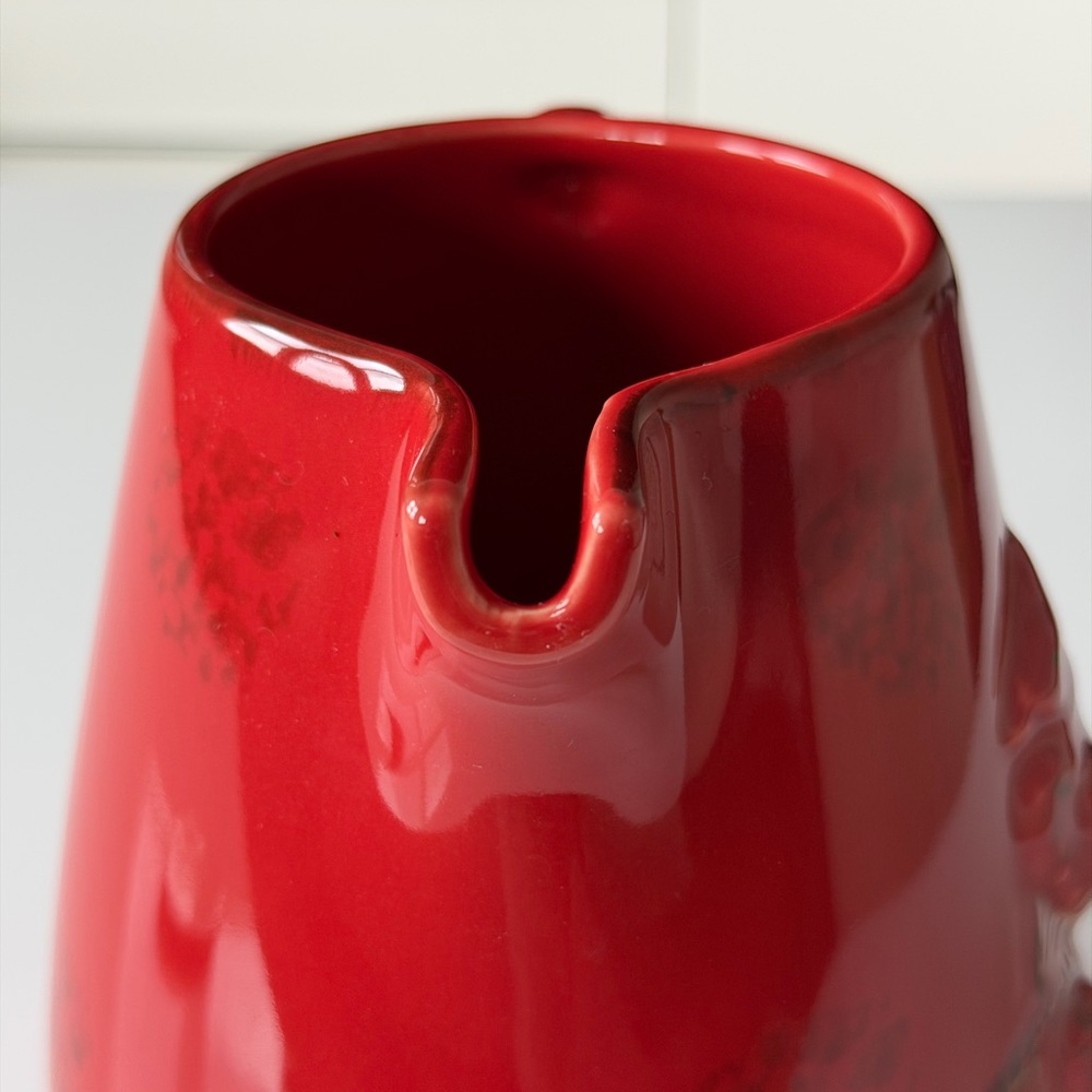 Teleflora Red Cardinal Ceramic Pitcher/Vase with Bird Design - Picture 6 of 12